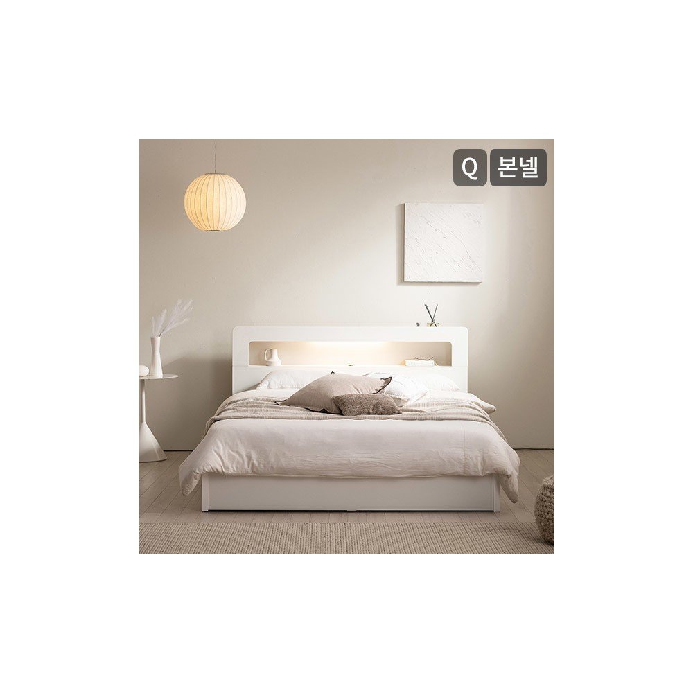 삼익가구 봄맞이특가엔느 LED 평상형 침대(파워 본넬스프링 매트리스
