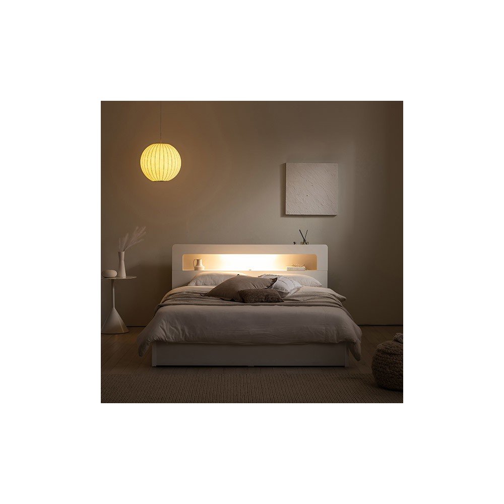 삼익가구 봄맞이특가엔느 LED 평상형 침대(파워 본넬스프링 매트리스