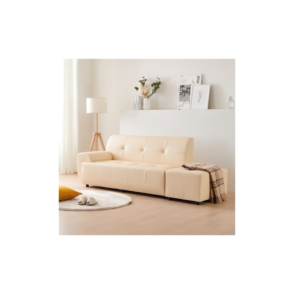 리빙스 3인용 PU가죽 소파 DF901087