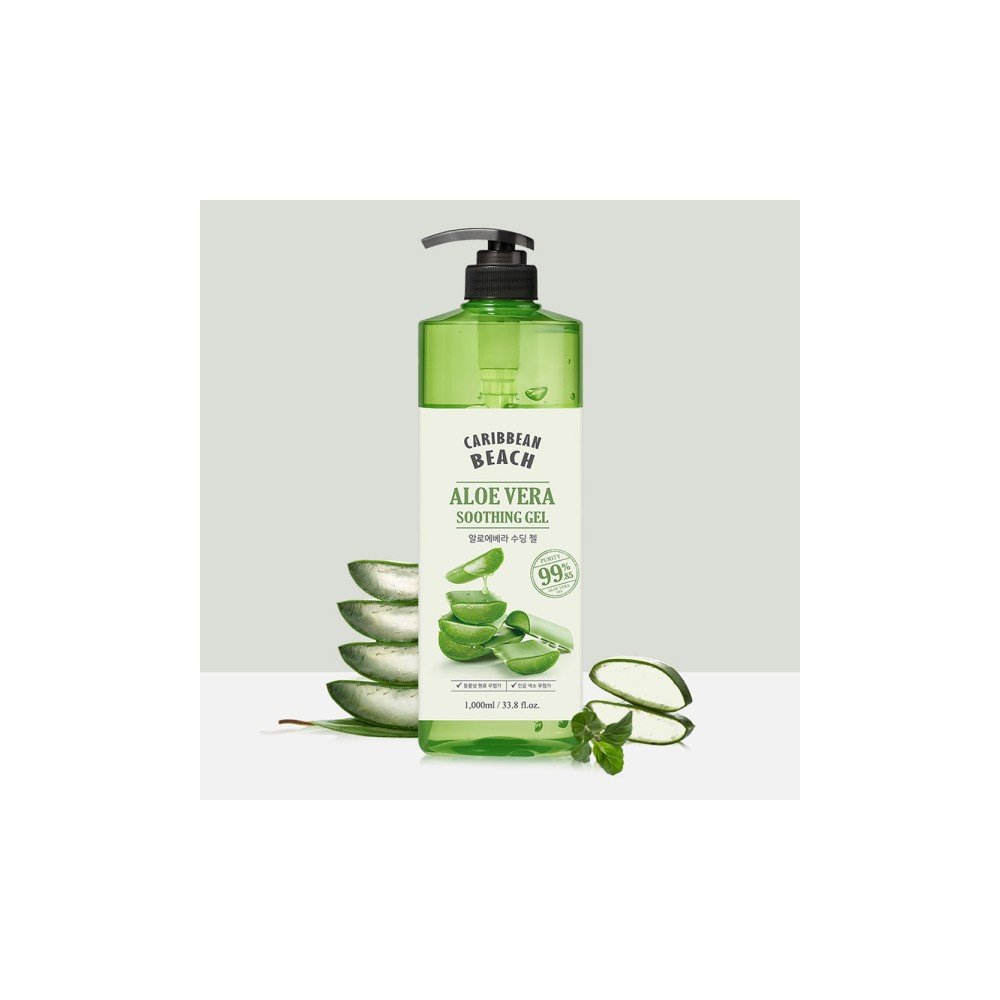 캐리비안비치 대용량 알로에 수딩젤 1000ml 2개 / 수분크림