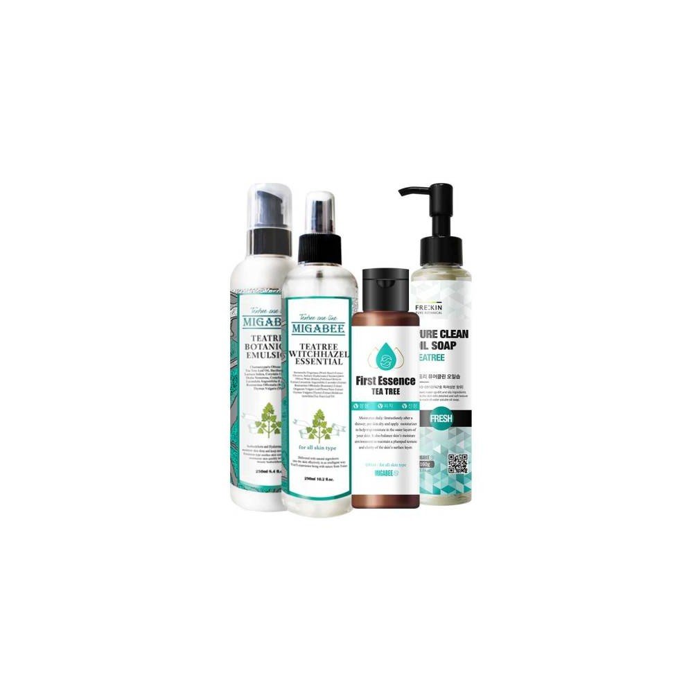 민감성피부 티트리 스킨케어 스킨+로션+에센스+클렌징