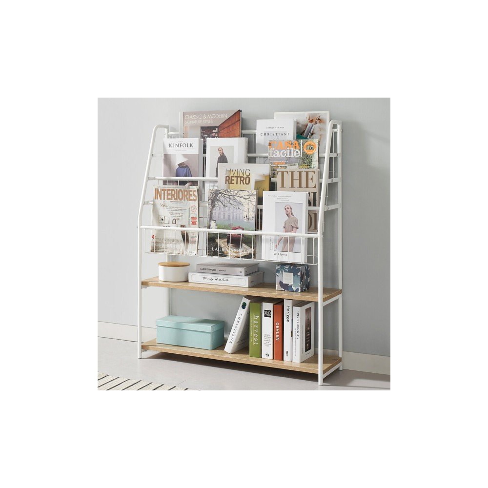 철재 책꽂이 2종/ 잡지꽂이 신문꽂이 책장/ 전면책장