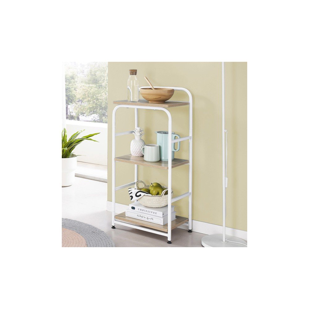 로쿠스 3단 수납선반 철제선반 다용도 거실선반