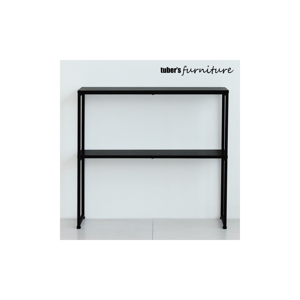 슬림 콘솔 2단 선반 폭 좁은 모던 철제 미니 수납장 거실 화장대 현관 복도 인테리어 장식장