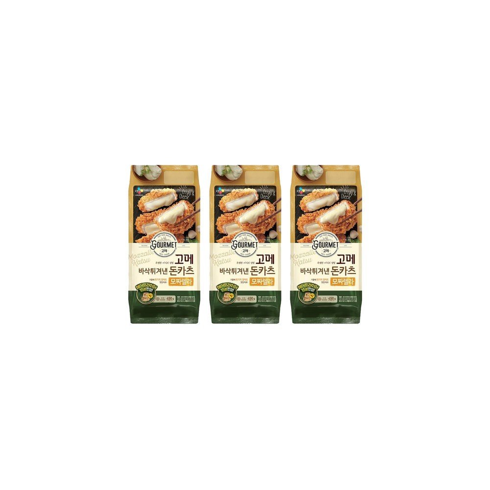 고메 바삭튀겨낸모짜렐라 돈카츠 450g (냉동) 3개